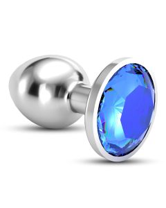 Plug Anal Joia Bijou Azul Grande Crushious C/ Bolsa Aveludada Grátis 1
