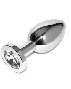 Plug Anal Metal Hard Plug Diamond Clear Pequeno