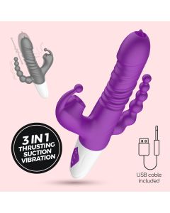 Vibrador Recarregável C/ Sucção Inspire Suction Emberly Púrpura