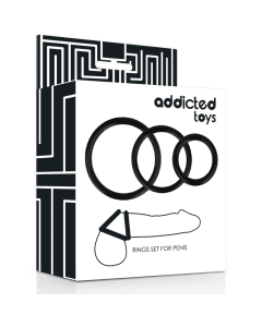 Conjunto de 3 Anéis Rings Set For Penis Addicted Toys Caixa