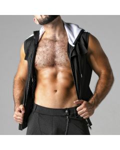 Colete Look at Harder Hoody Locker Gear Branco Frente