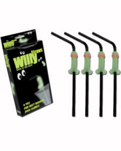4 Palhinhas com Pénis Fluorescentes